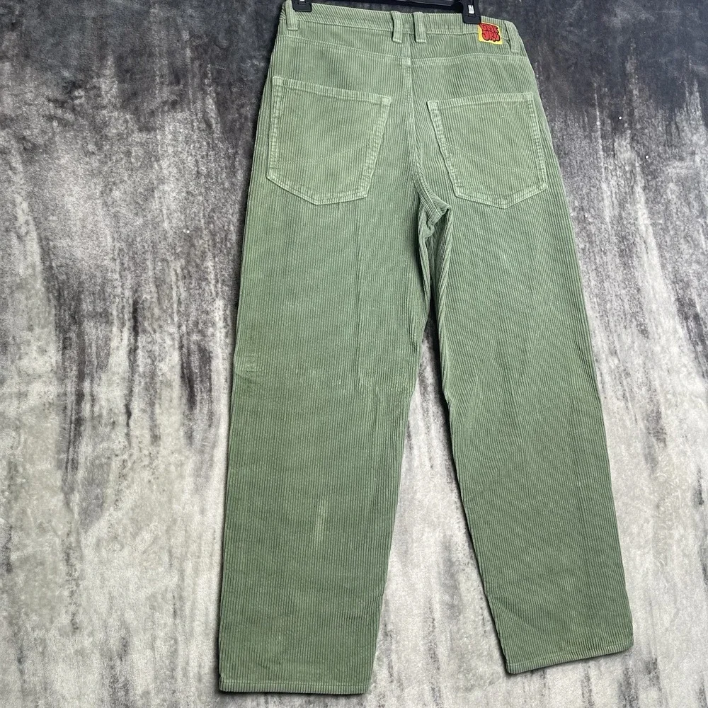 EMPYRE Y2K Women's Skater Relax Baggy Fit Green Corduroy‎ Size 28
